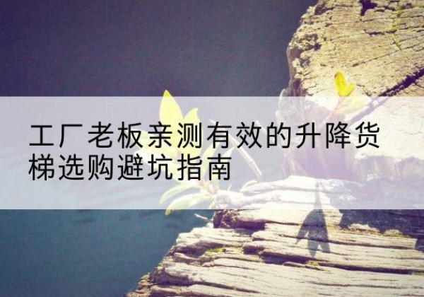 曲麻莱升降货梯怎么选-工厂老板亲测有效的升降货梯选购避坑指南